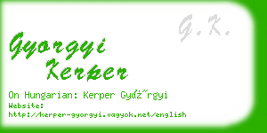 gyorgyi kerper business card